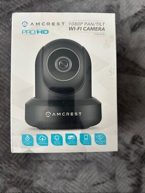 Crest Branded White and Blue Security Camera Box